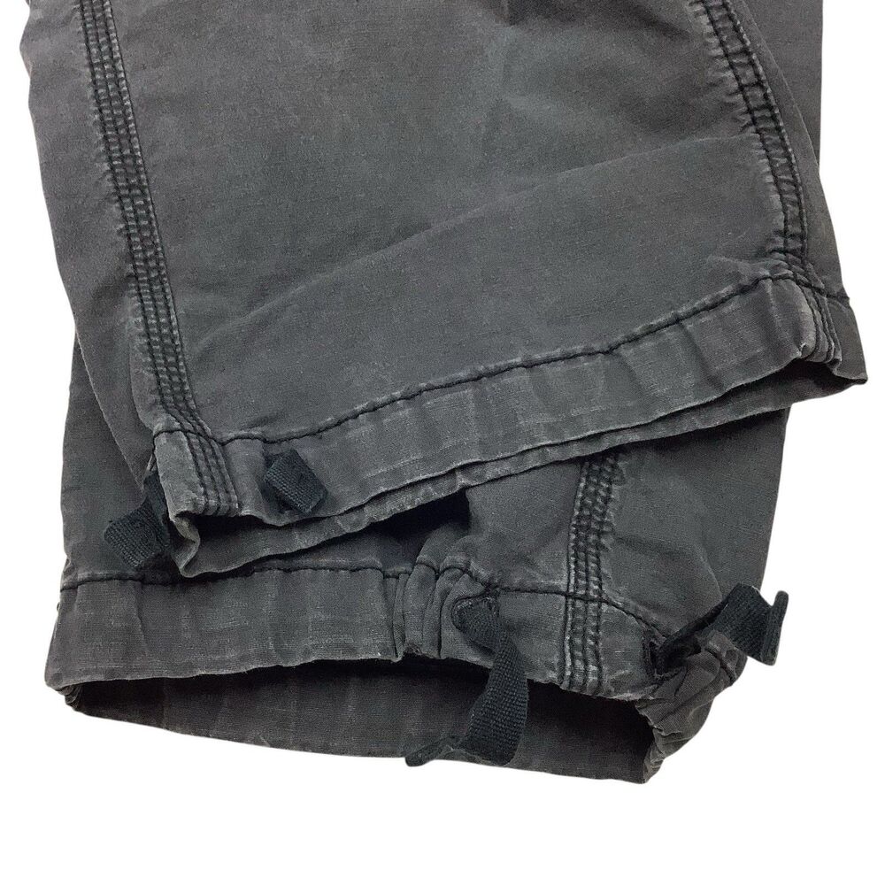 American Eagle Women Baggy Jogger Cargo Pants 00 24X29.5 Wide Leg Stretch Black - Picture 5 of 13